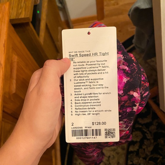NWT Lululemon swift speed high rise 28” size 2 - Picture 7 of 7